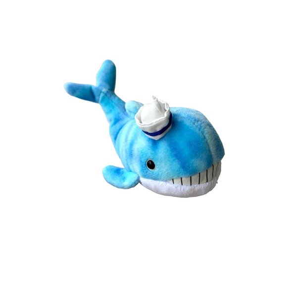 Ty Captain the Whale Beanie Baby 2004 8” x 5” Blue White Handmade China Vintage - Picture 4 of 17